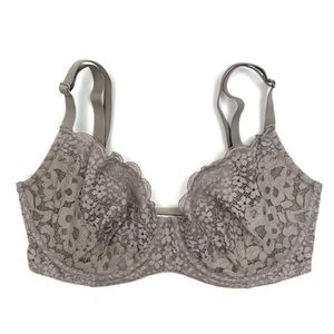 Body by Victoria Unlined Grey Lace Demi Bra